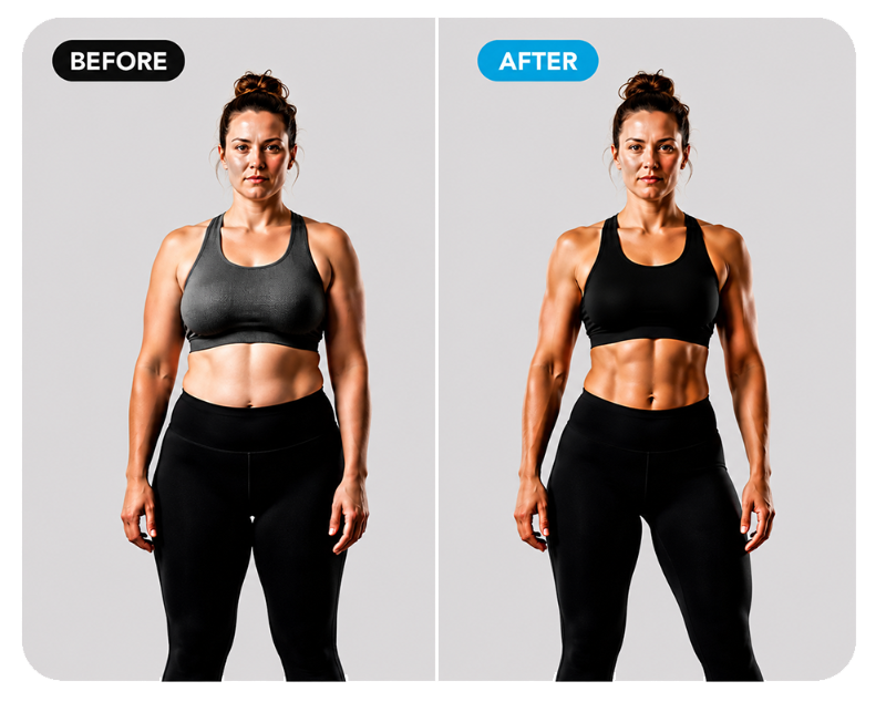 Member before and after a physician-guided wellness program