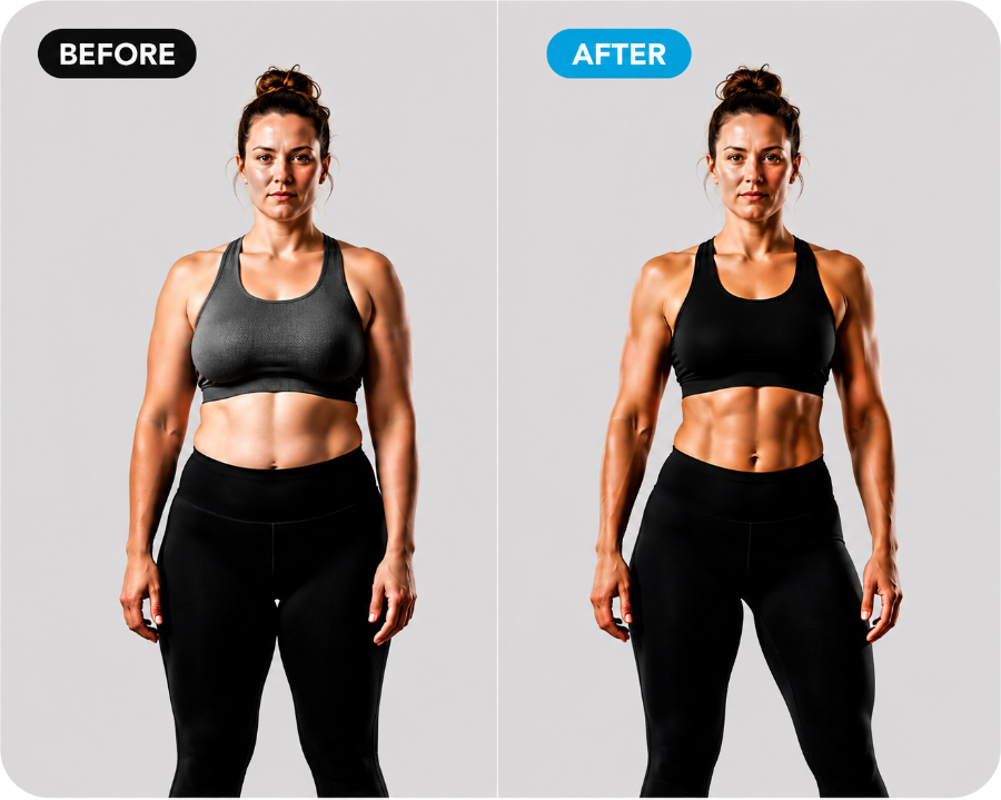 Member before and after a physician-guided wellness program