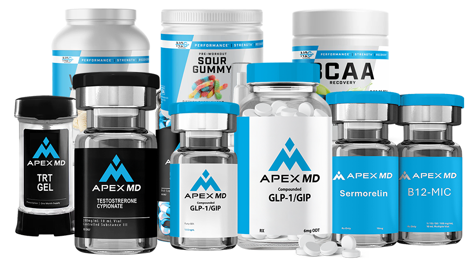 Apex MD prescription and supplement products